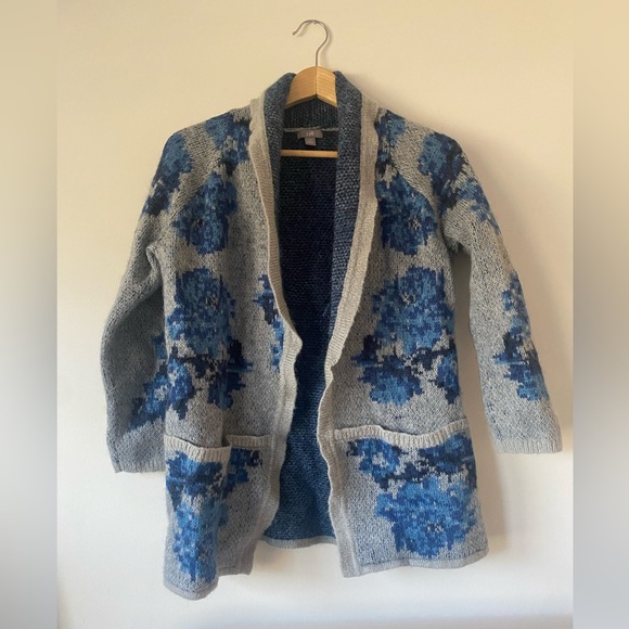 J. Jill Sweaters - J. Jill Wool Floral Cardigan Sweater